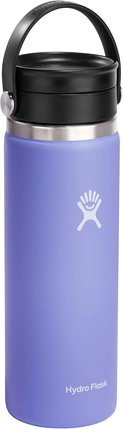 Hydro Flask 20 oz Wide Mouth with Flex Sip Lid Stainless Steel Reusable Water Bottle Lupine - Vacuum Insulated, Dishwasher Safe, BPA-Free, Non-Toxic