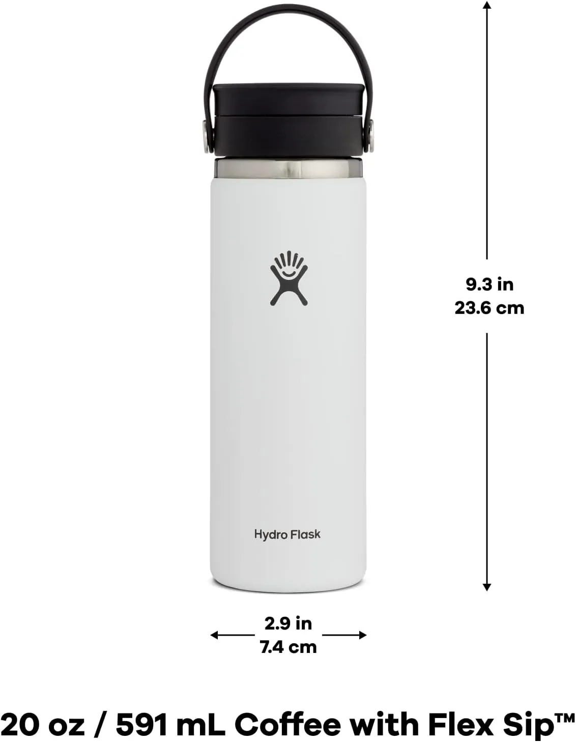 Hydro Flask 20 oz Wide Mouth with Flex Sip Lid Stainless Steel Reusable Water Bottle Lupine - Vacuum Insulated, Dishwasher Safe, BPA-Free, Non-Toxic