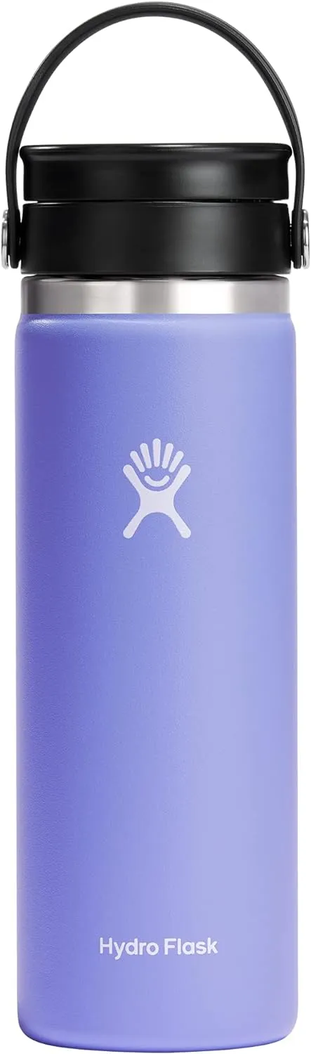 Hydro Flask 20 oz Wide Mouth with Flex Sip Lid Stainless Steel Reusable Water Bottle Lupine - Vacuum Insulated, Dishwasher Safe, BPA-Free, Non-Toxic