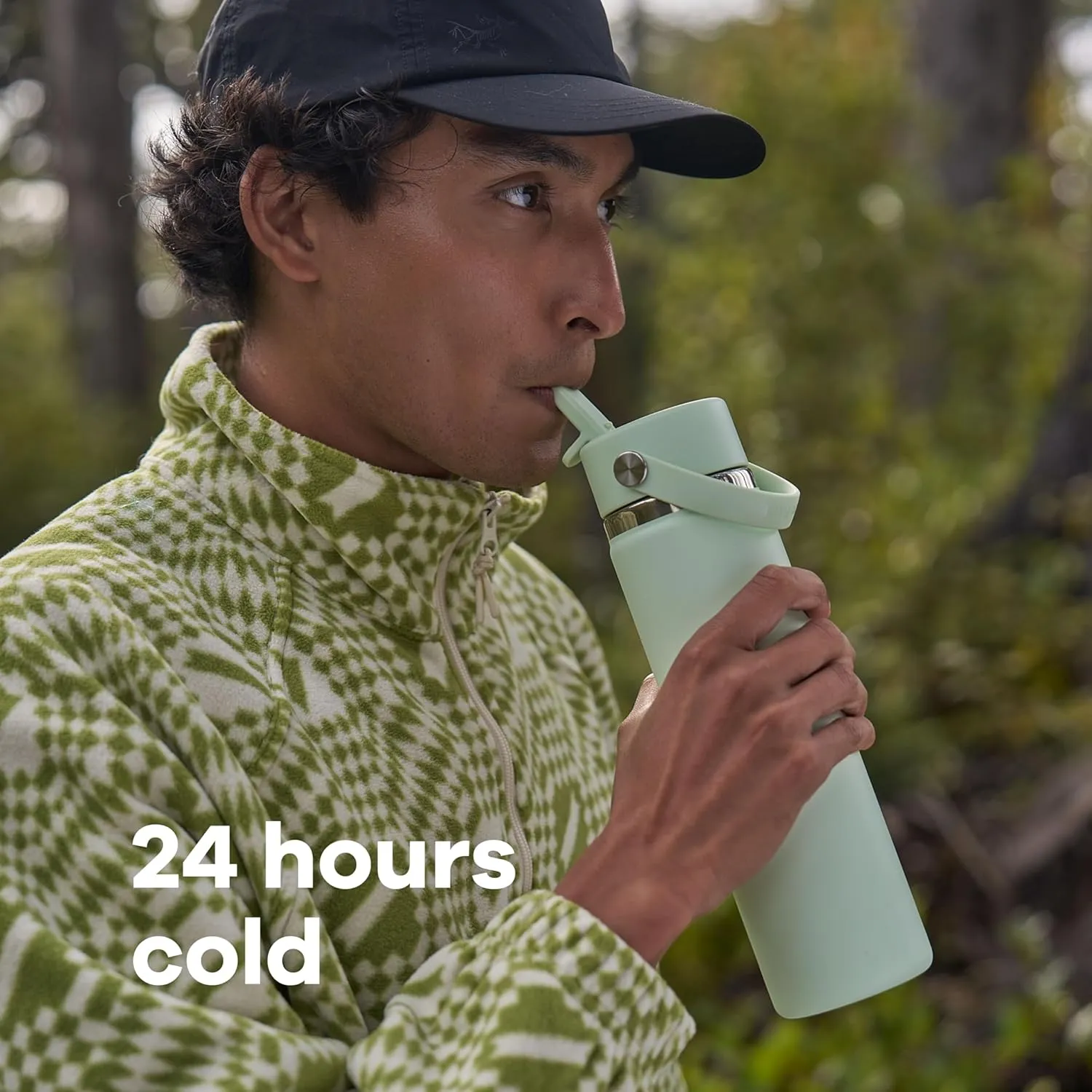 Hydro Flask Water Bottle - Insulated Stainless Steel - Wide Straw Lid, Non Spill, Leakproof in 64 Oz Reef Pink