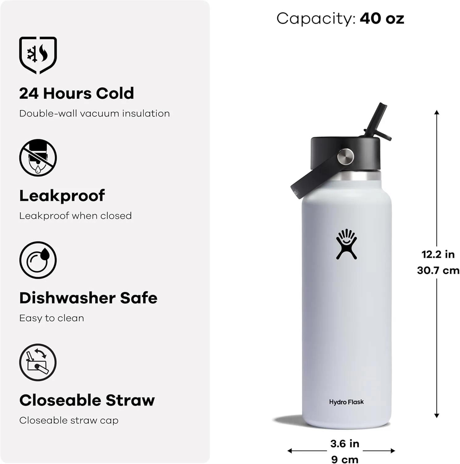 Hydro Flask Wide Flex Straw Cap Trillium 40 Oz