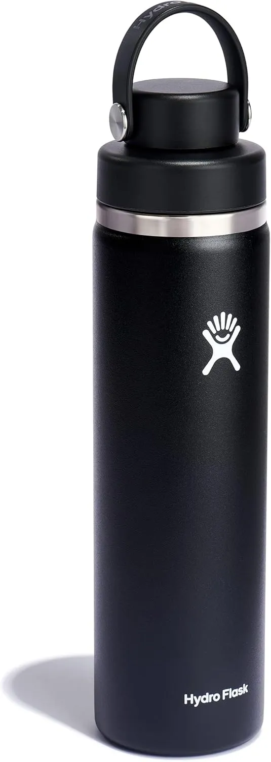 HYDRO FLASK Wide Mouth Chug Cap vacuum insulated stainless steel water bottle with leakproof closeable lid for cold water drinks, sports, travel, car and school