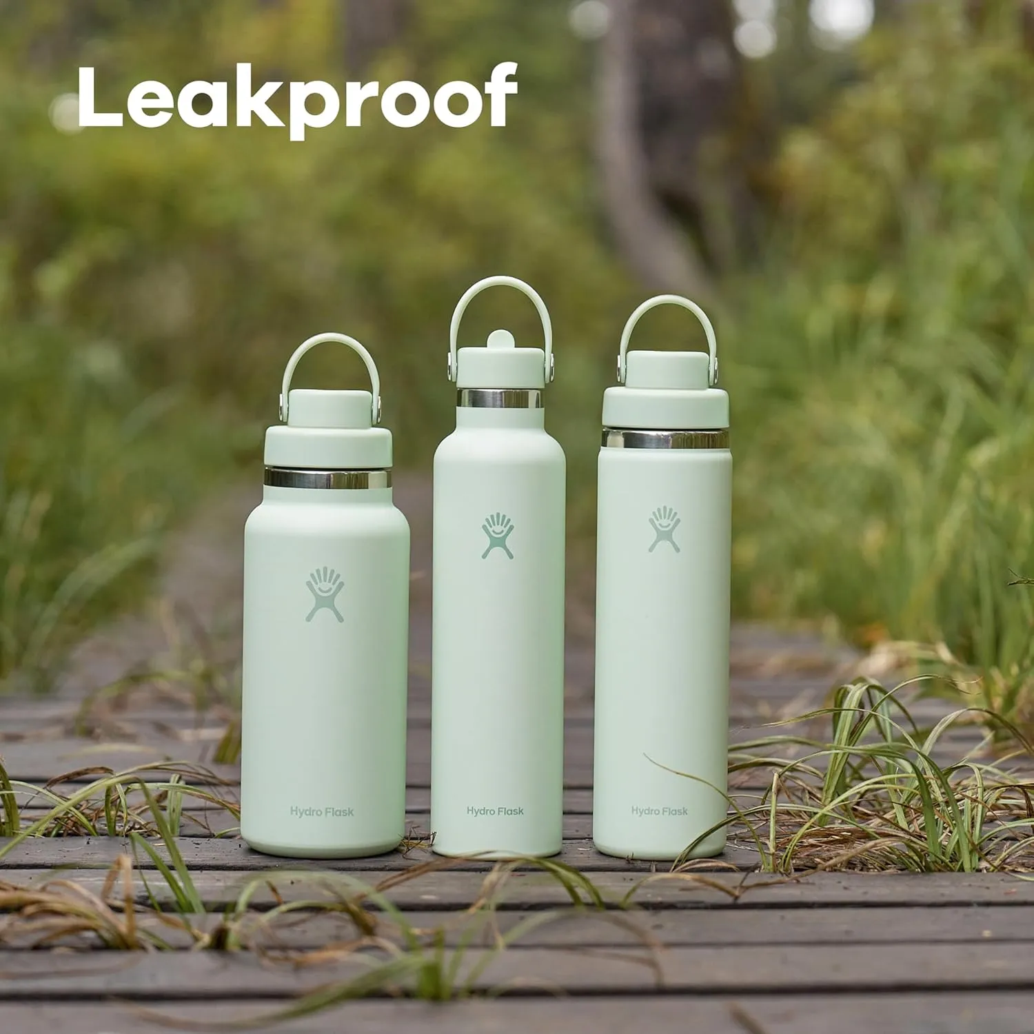 HYDRO FLASK Wide Mouth Chug Cap vacuum insulated stainless steel water bottle with leakproof closeable lid for cold water drinks, sports, travel, car and school