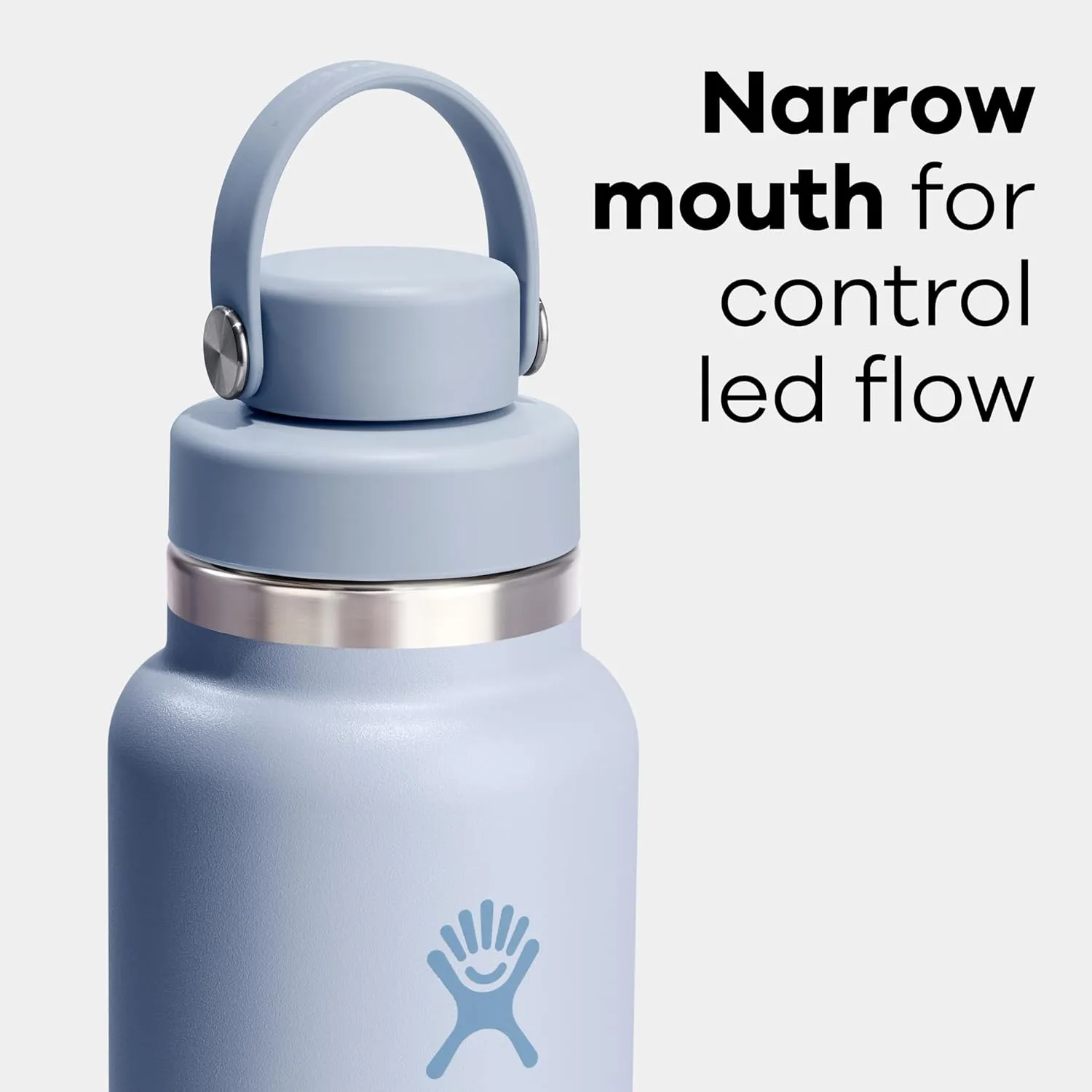 HYDRO FLASK Wide Mouth Chug Cap vacuum insulated stainless steel water bottle with leakproof closeable lid for cold water drinks, sports, travel, car and school
