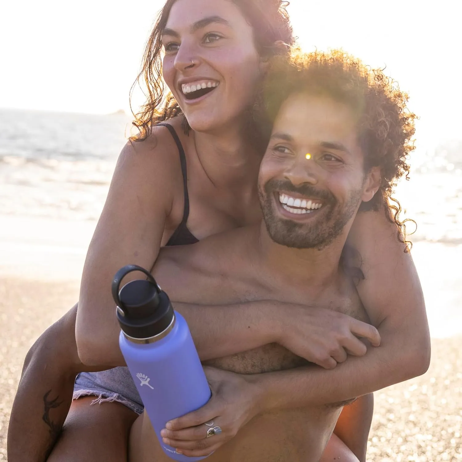HYDRO FLASK Wide Mouth Chug Cap vacuum insulated stainless steel water bottle with leakproof closeable lid for cold water drinks, sports, travel, car and school