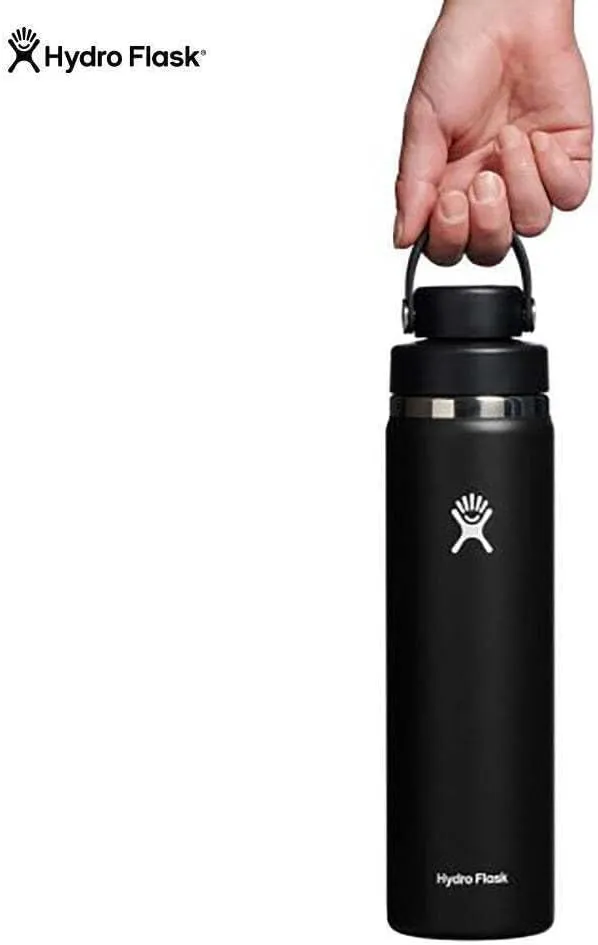 HYDRO FLASK Wide Mouth Chug Cap vacuum insulated stainless steel water bottle with leakproof closeable lid for cold water drinks, sports, travel, car and school