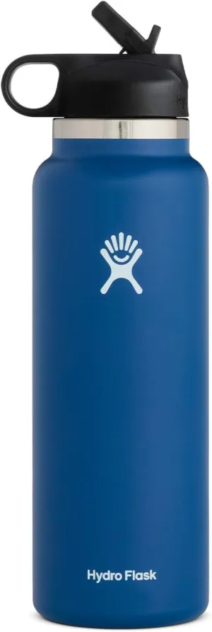 Hydro Flask Wide Mouth Straw Lid - Stainless Steel Reusable Water Bottle - Vacuum Insulated, Dishwasher Safe, BPA-Free, Non-Toxic