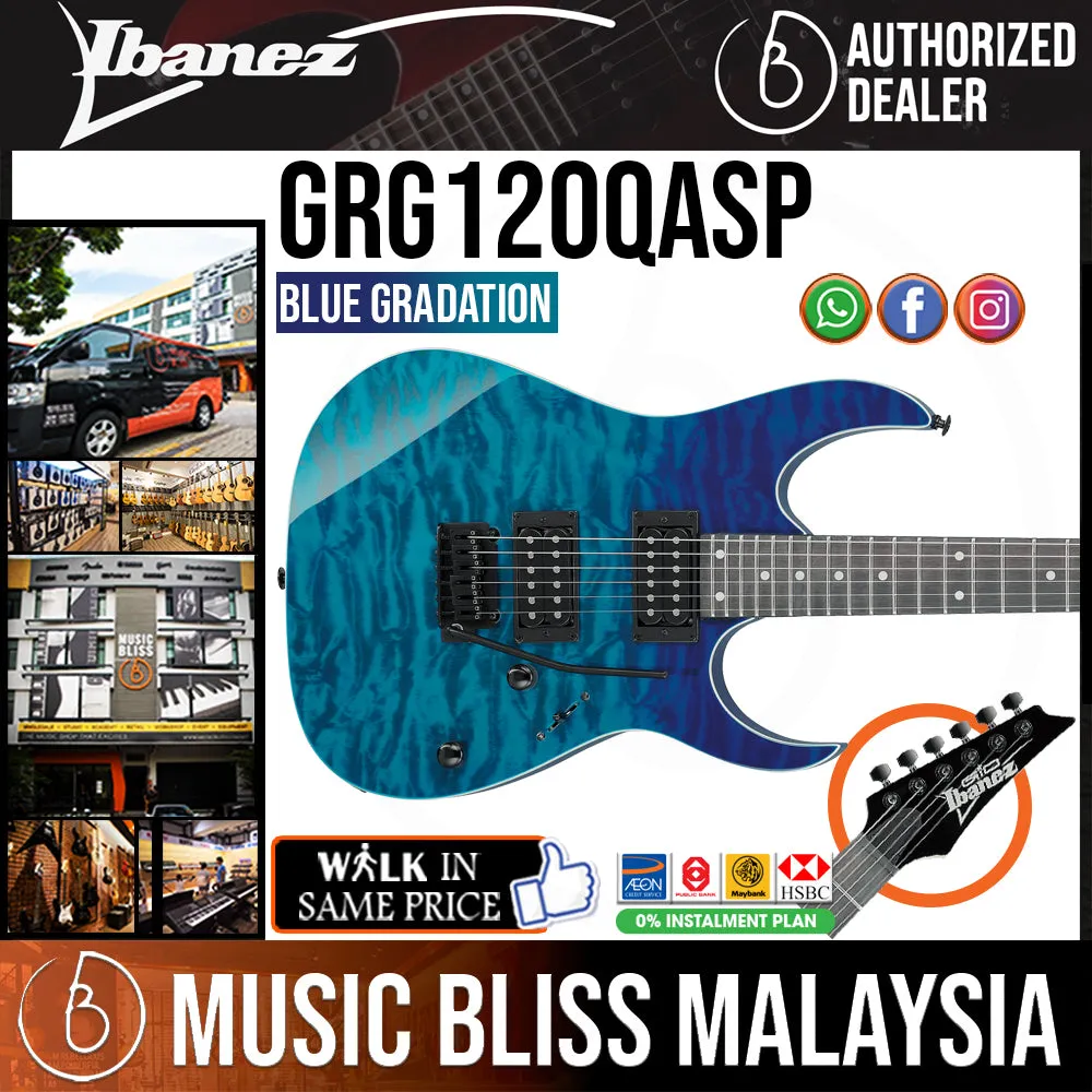 Ibanez GIO GRG120QASP Electric Guitar - Blue Gradiation