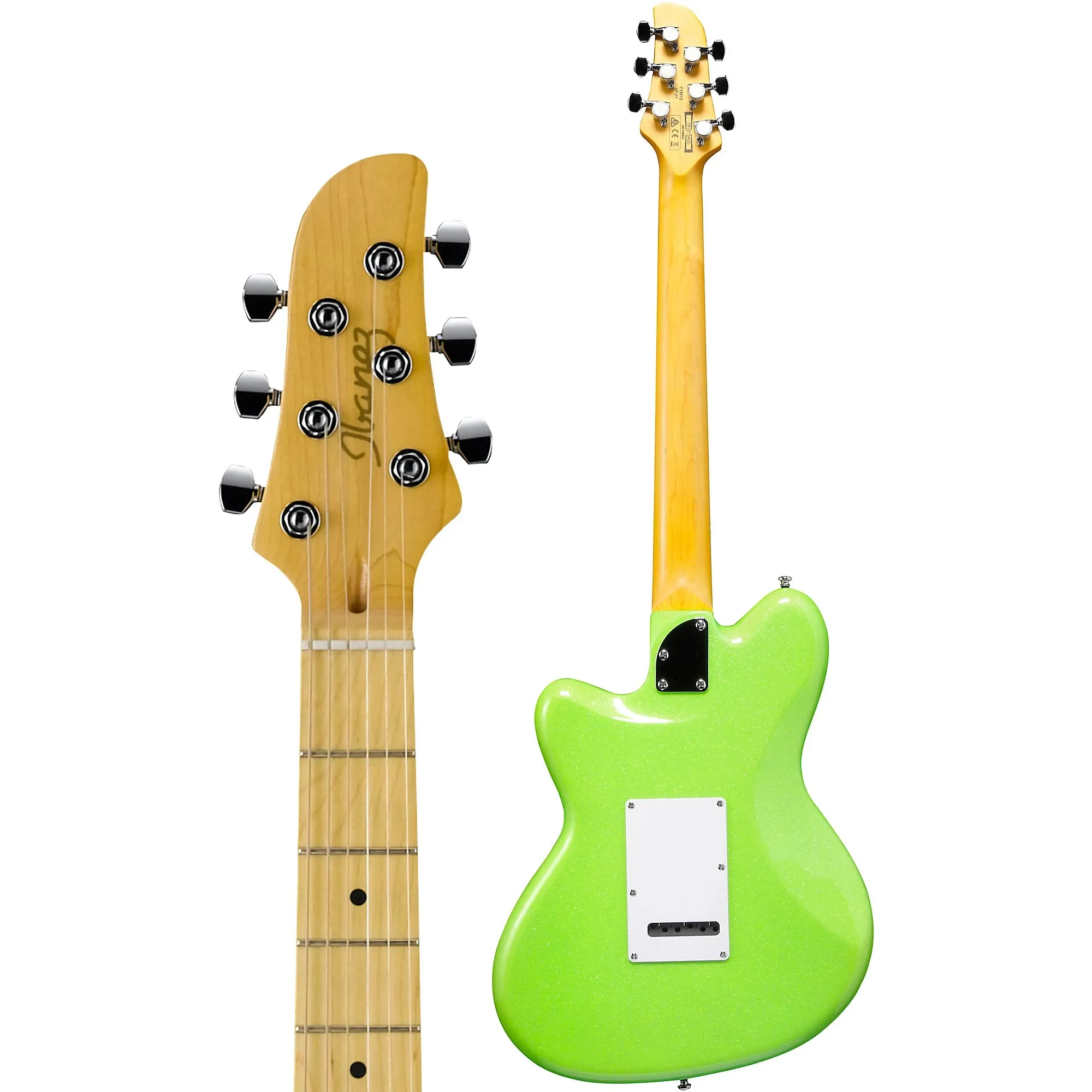Ibanez Yvette Young YY10 6-String Solidbody Electric Guitar, Right, Slime Green Sparkle