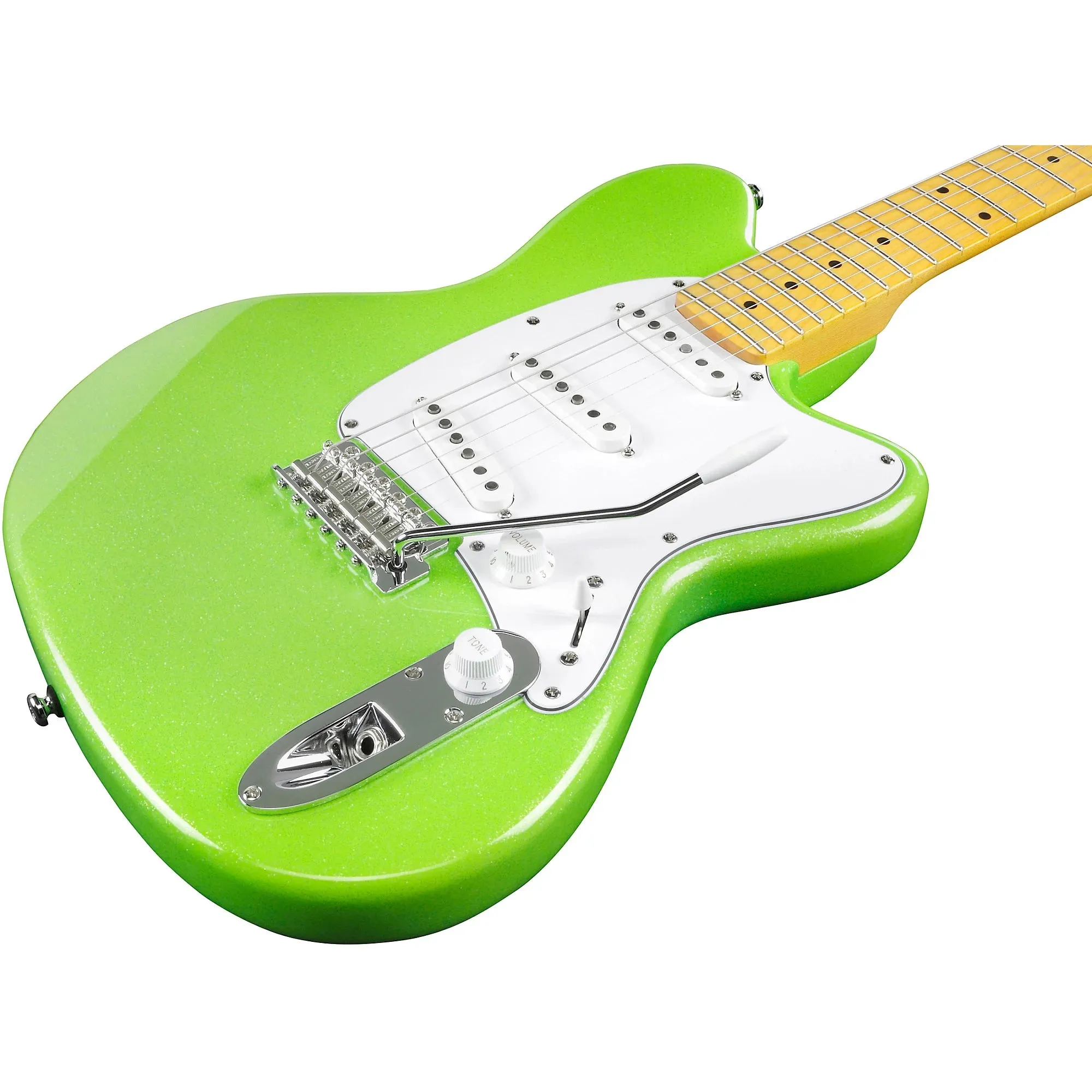 Ibanez Yvette Young YY10 6-String Solidbody Electric Guitar, Right, Slime Green Sparkle