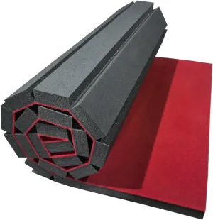 Indoor Gymnastics Track Exercise Mat - Grippy Carpet Top, Sturdy Foam for MMA, Cheerleading, Fitness - Roll Out Design for Easy Setup