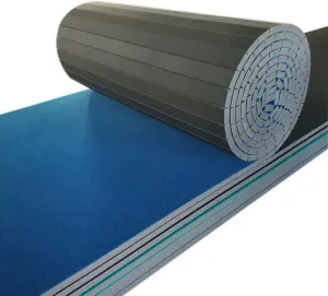 Indoor Gymnastics Tracks Exercise Mat Roll Out Cheerleading Fitness Mats with a Grippy Gym Carpet Top Sturdy Foam Wrestling Mats for MMA, Gymnastics (Size : 3m*0.91m*4cm)