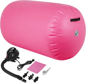 Inflatable Air Barrel Gymnastics Roller Tumbling Mat,Tumble Track Backhandspring Mat Gymnastic Equipment For Home Use, Gym Training, Yoga Balance Exercise with Electric Pump