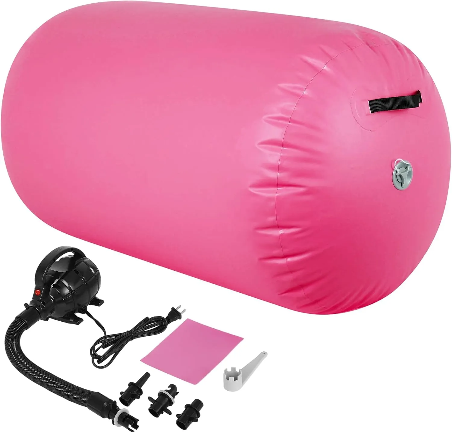 Inflatable Air Barrel Gymnastics Roller Tumbling Mat,Tumble Track Backhandspring Mat Gymnastic Equipment For Home Use, Gym Training, Yoga Balance Exercise with Electric Pump