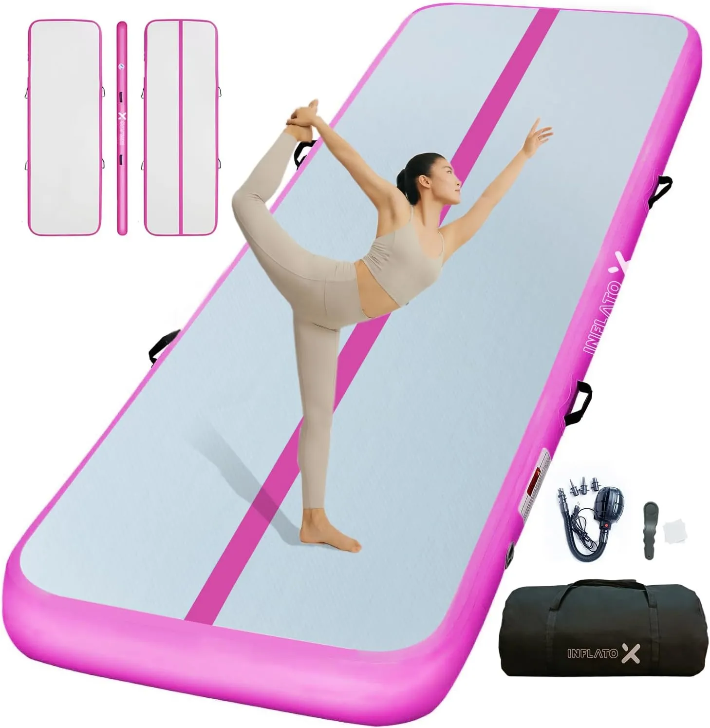 Inflatable Air Gymnastics Mat Training mat Thick tumbling mat with Electric Pump for Home/Gym/Outdoor