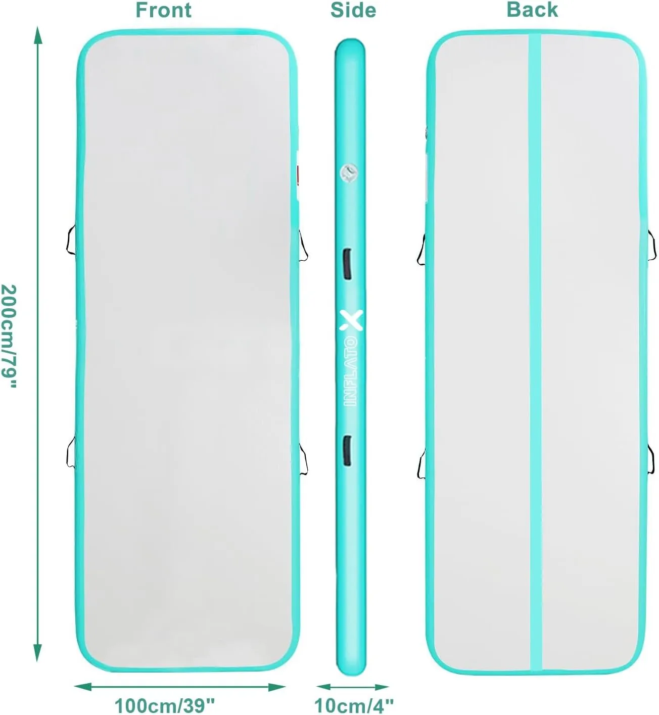 Inflatable Air Gymnastics Mat Training mat Thick tumbling mat with Electric Pump for Home/Gym/Outdoor