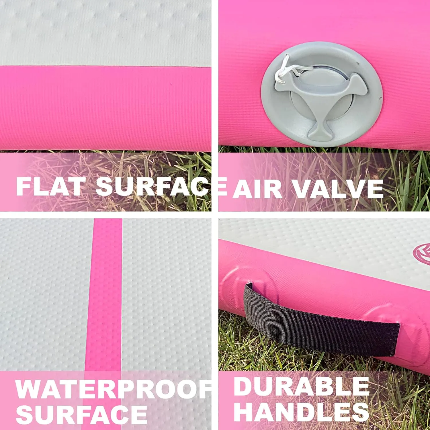 Inflatable Air Gymnastics Mat Training Mats 4 inches Thickness Gymnastics Tracks for Home Use/Training/Cheerleading/Yoga/Water with Pump