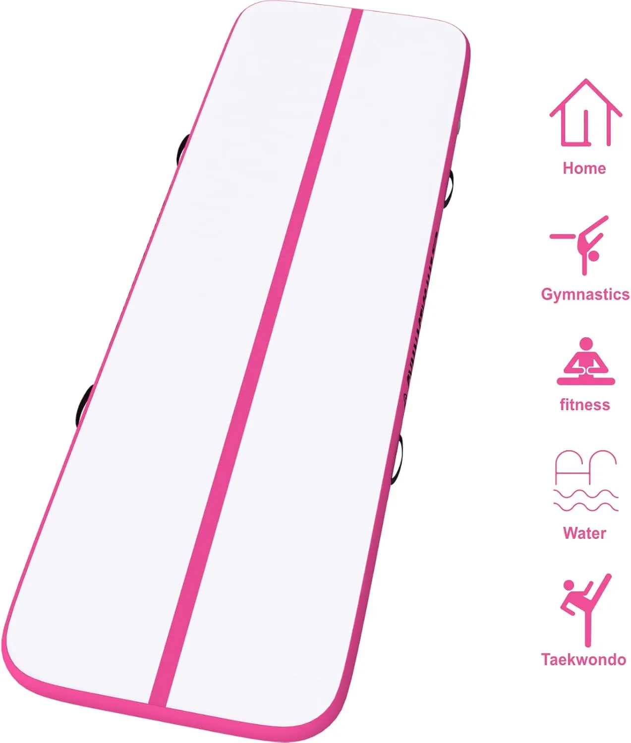 Inflatable Air Gymnastics Mat Training Mats 4 inches Thickness Gymnastics Tracks for Home Use/Training/Cheerleading/Yoga/Water with Pump