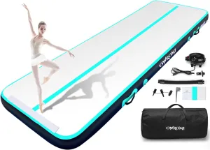 Inflatable Air Gymnastics Mats for Tumbling, 10ft/13ft/16ft/20ft Tumble Track Tumbling Mats for Kids, 4/8 Inches Thick Training Mat with Electric Pump Gymnastics Equipment for Kids Mat