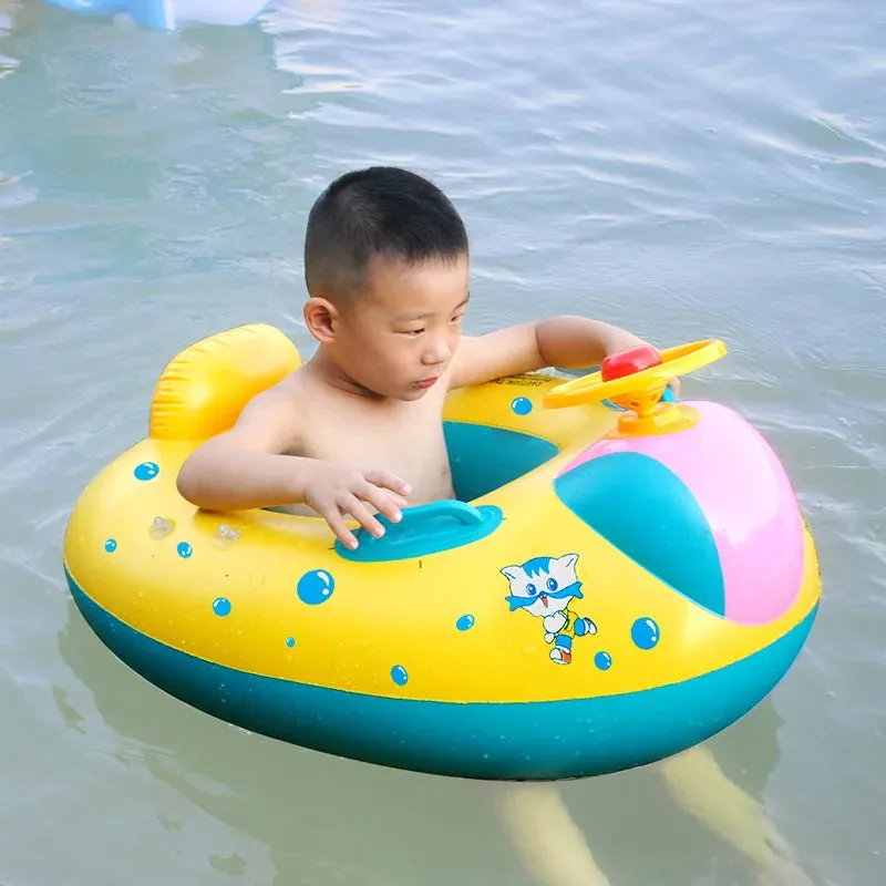 Inflatable Baby Pool Float - Safe Swim Trainer for Ages 1-6, Parent-Child Summer Splash Fun with Kids Floating Ring Toy