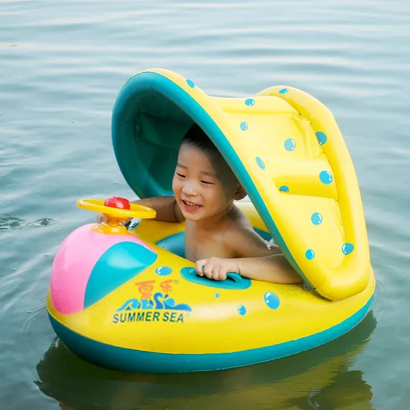 Inflatable Baby Pool Float - Safe Swim Trainer for Ages 1-6, Parent-Child Summer Splash Fun with Kids Floating Ring Toy