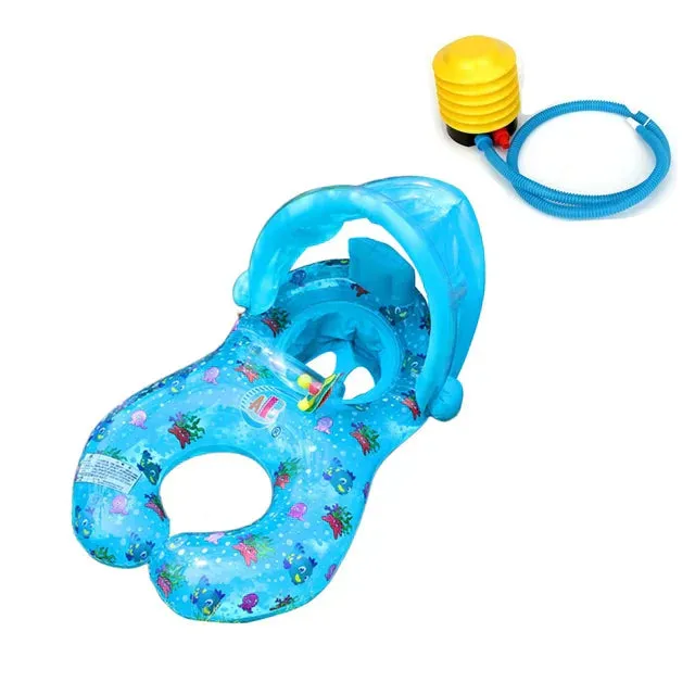 Inflatable Baby Pool Float - Safe Swim Trainer for Ages 1-6, Parent-Child Summer Splash Fun with Kids Floating Ring Toy