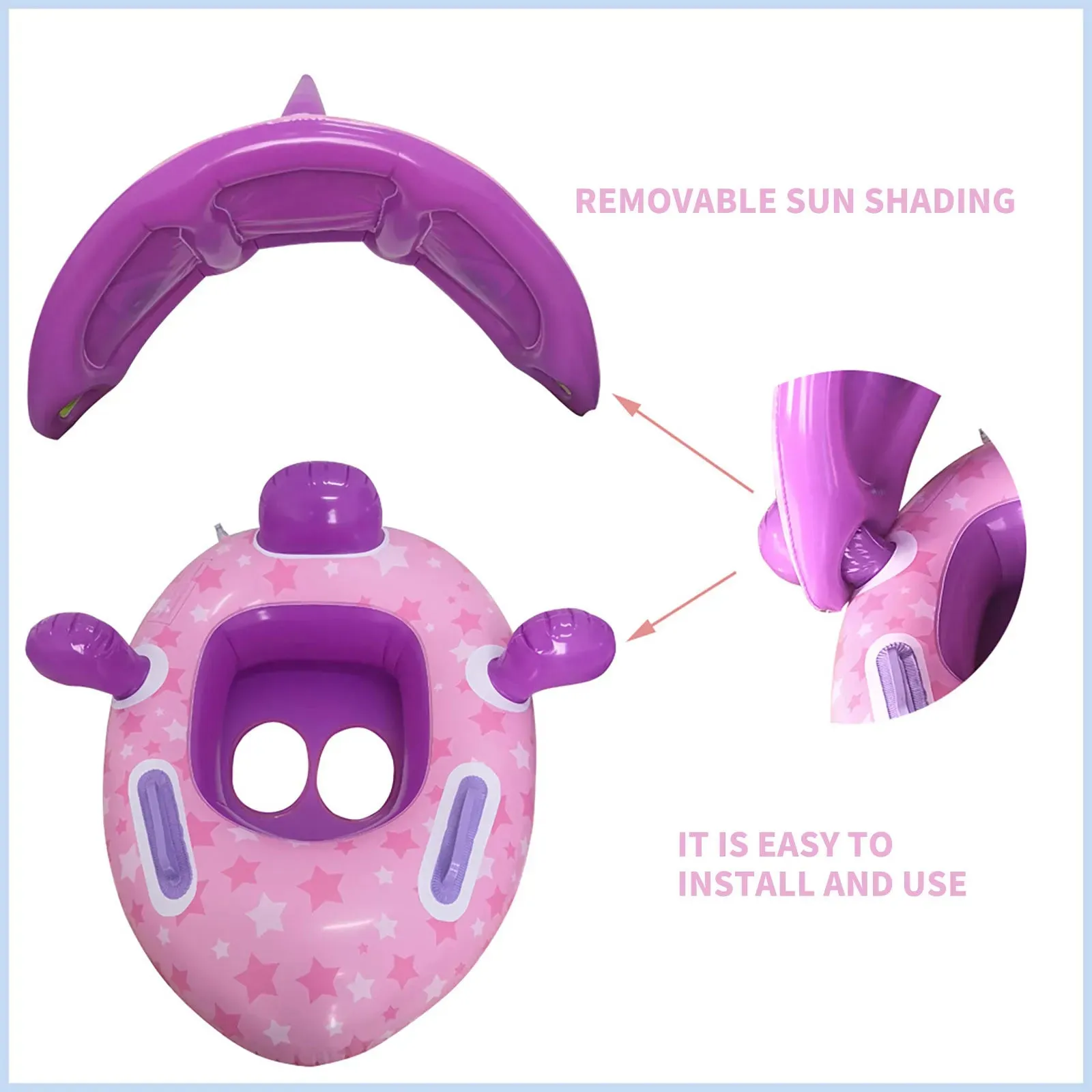 Inflatable Baby Pool Float - Safe Swim Trainer for Ages 1-6, Parent-Child Summer Splash Fun with Kids Floating Ring Toy