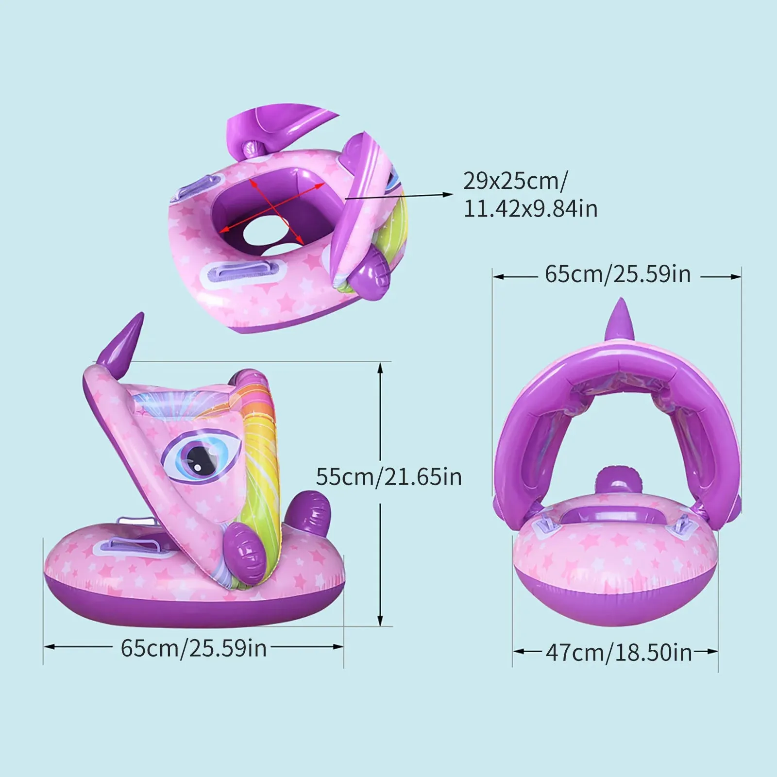 Inflatable Baby Pool Float - Safe Swim Trainer for Ages 1-6, Parent-Child Summer Splash Fun with Kids Floating Ring Toy
