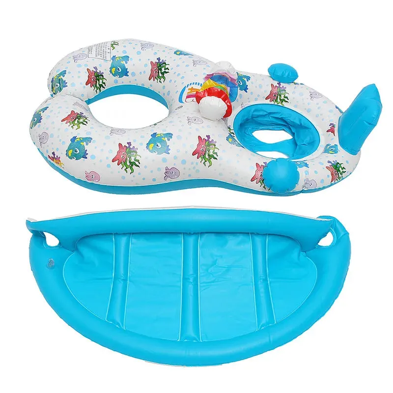 Inflatable Baby Pool Float - Safe Swim Trainer for Ages 1-6, Parent-Child Summer Splash Fun with Kids Floating Ring Toy