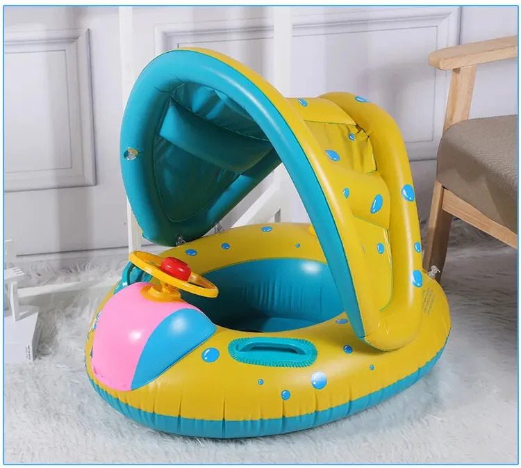 Inflatable Baby Pool Float - Safe Swim Trainer for Ages 1-6, Parent-Child Summer Splash Fun with Kids Floating Ring Toy