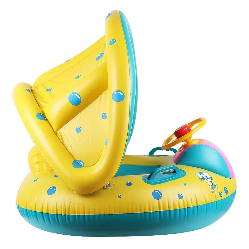Inflatable Baby Pool Float - Safe Swim Trainer for Ages 1-6, Parent-Child Summer Splash Fun with Kids Floating Ring Toy