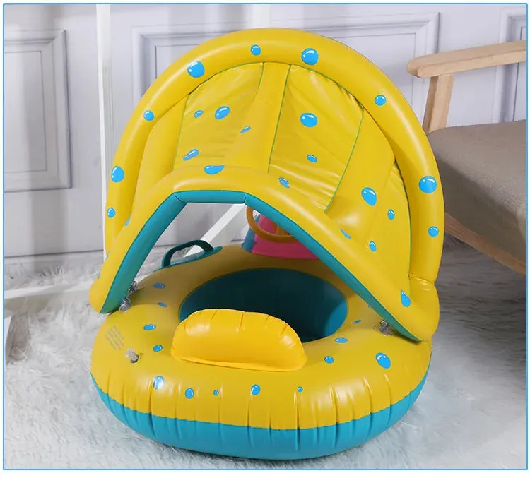 Inflatable Baby Pool Float - Safe Swim Trainer for Ages 1-6, Parent-Child Summer Splash Fun with Kids Floating Ring Toy