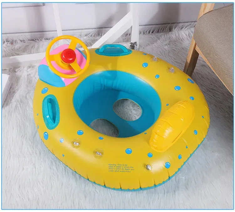 Inflatable Baby Pool Float - Safe Swim Trainer for Ages 1-6, Parent-Child Summer Splash Fun with Kids Floating Ring Toy