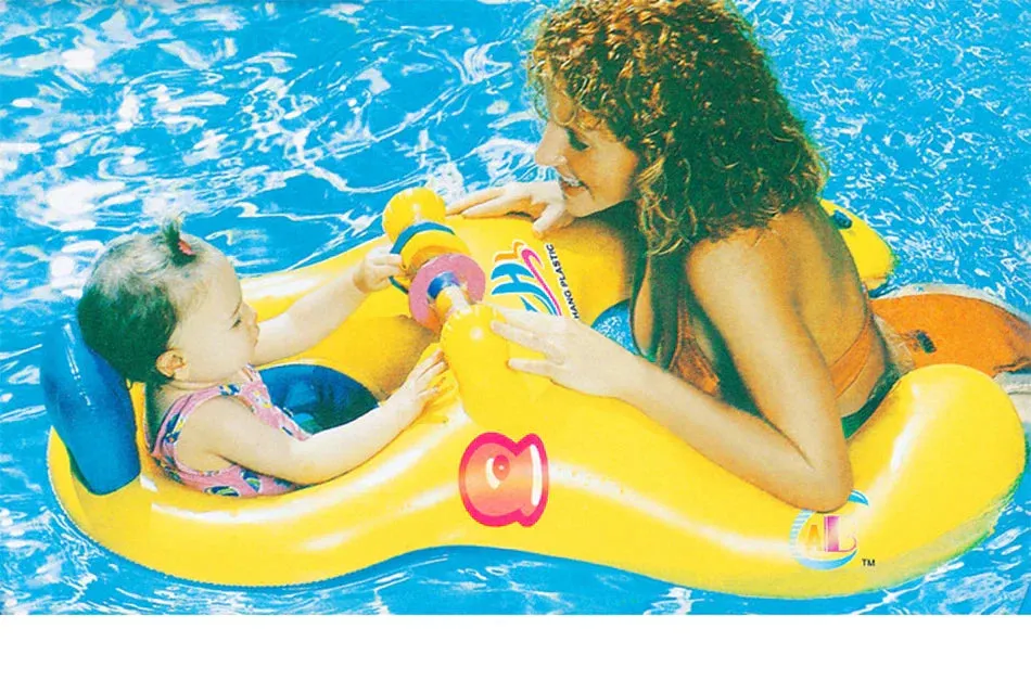 Inflatable Baby Pool Float - Safe Swim Trainer for Ages 1-6, Parent-Child Summer Splash Fun with Kids Floating Ring Toy