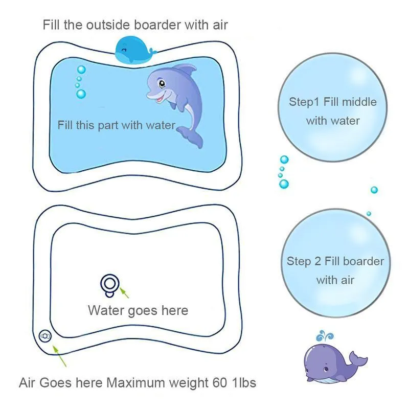 Inflatable Baby Water Mat Fun Toy