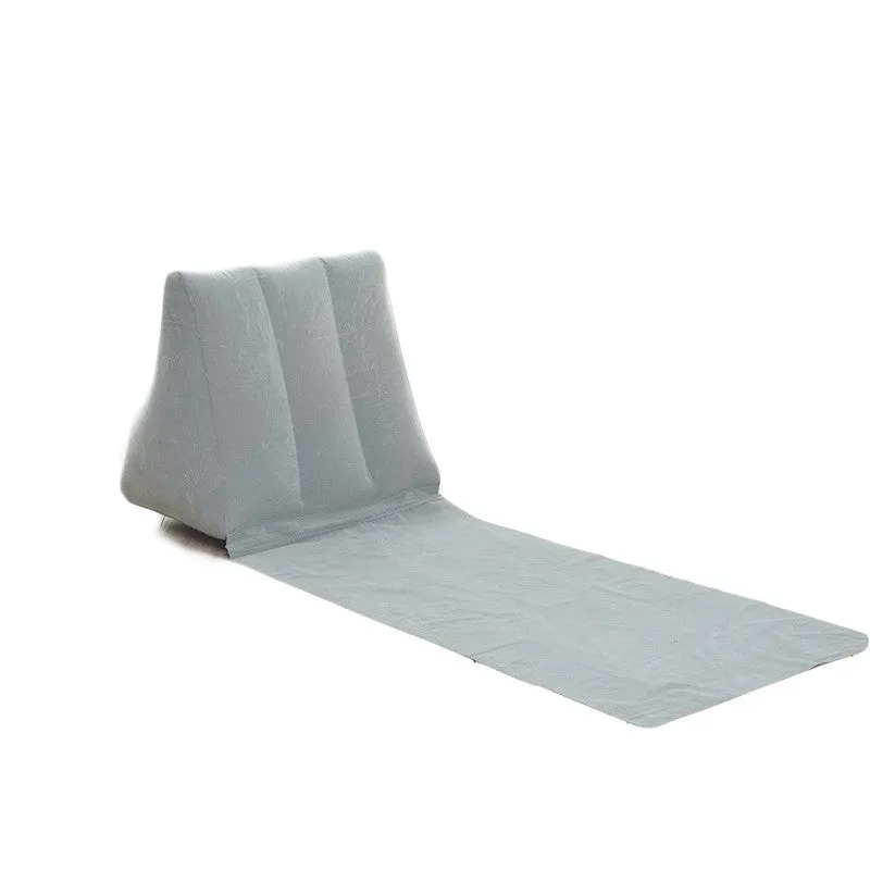 Inflatable Beach Lounger Foldable Soft Inflatable Beach Mat Festival Camping Leisure Lounger Back Pillow Cushion Chair Seat Air