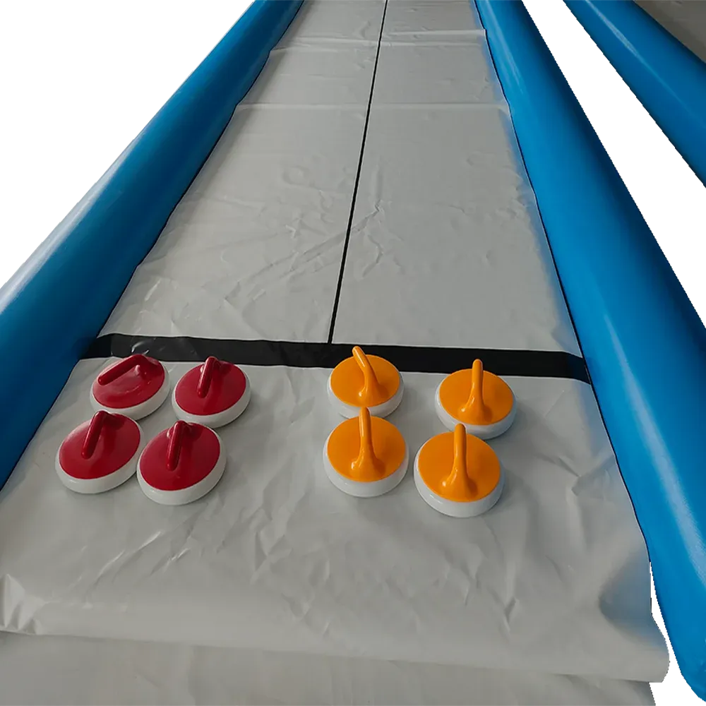 Inflatable Curling Mat with Stones for All Ages