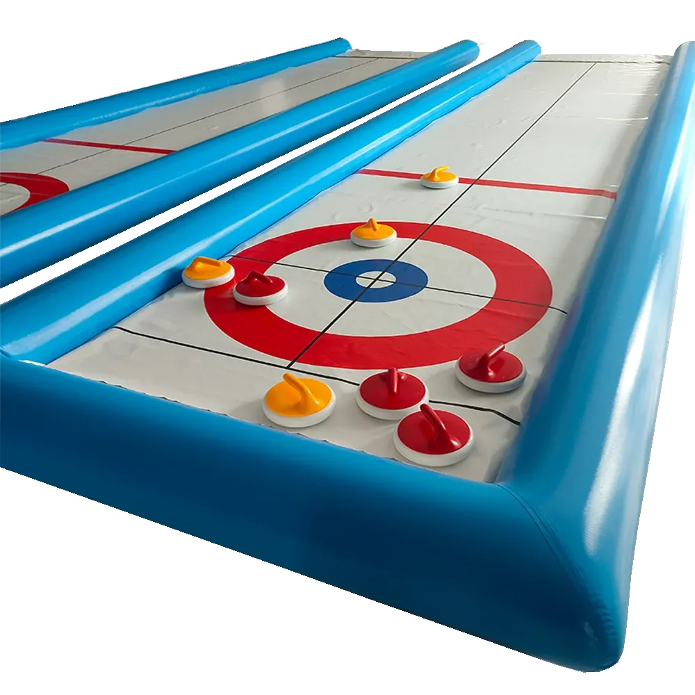 Inflatable Curling Mat with Stones for All Ages