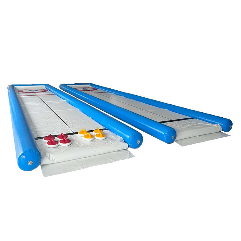 Inflatable Curling Mat with Stones for All Ages