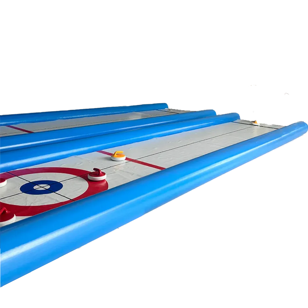 Inflatable Curling Mat with Stones for All Ages