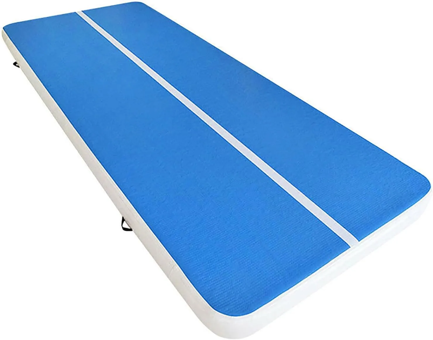 Inflatable Gym Mat Flooring Training Mats Brushed Cushion Training Mat Tumbling Exercise Mat 26x6.56x0.33ft Wide Flooring Cheerleading Mat for Gymnastics with Electric Air Pump 110V