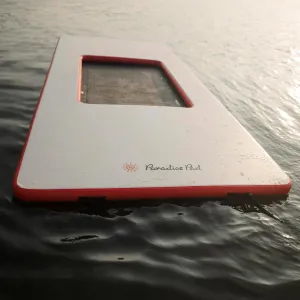 Inflatable Lake Pad Inflatable Floating Mat Inflatable Dock Platform Portable Lily Pad Mat Swim Dock for Pools, Lakes and Ocean 6.5'x12'x4