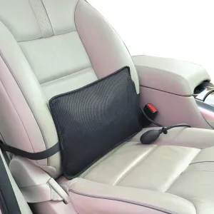 Inflatable Lumbar Support Pillow for Car Seat and Office Chair,Back Support Cushion with Air Pump for Reducing Lower Back Pain(Black)