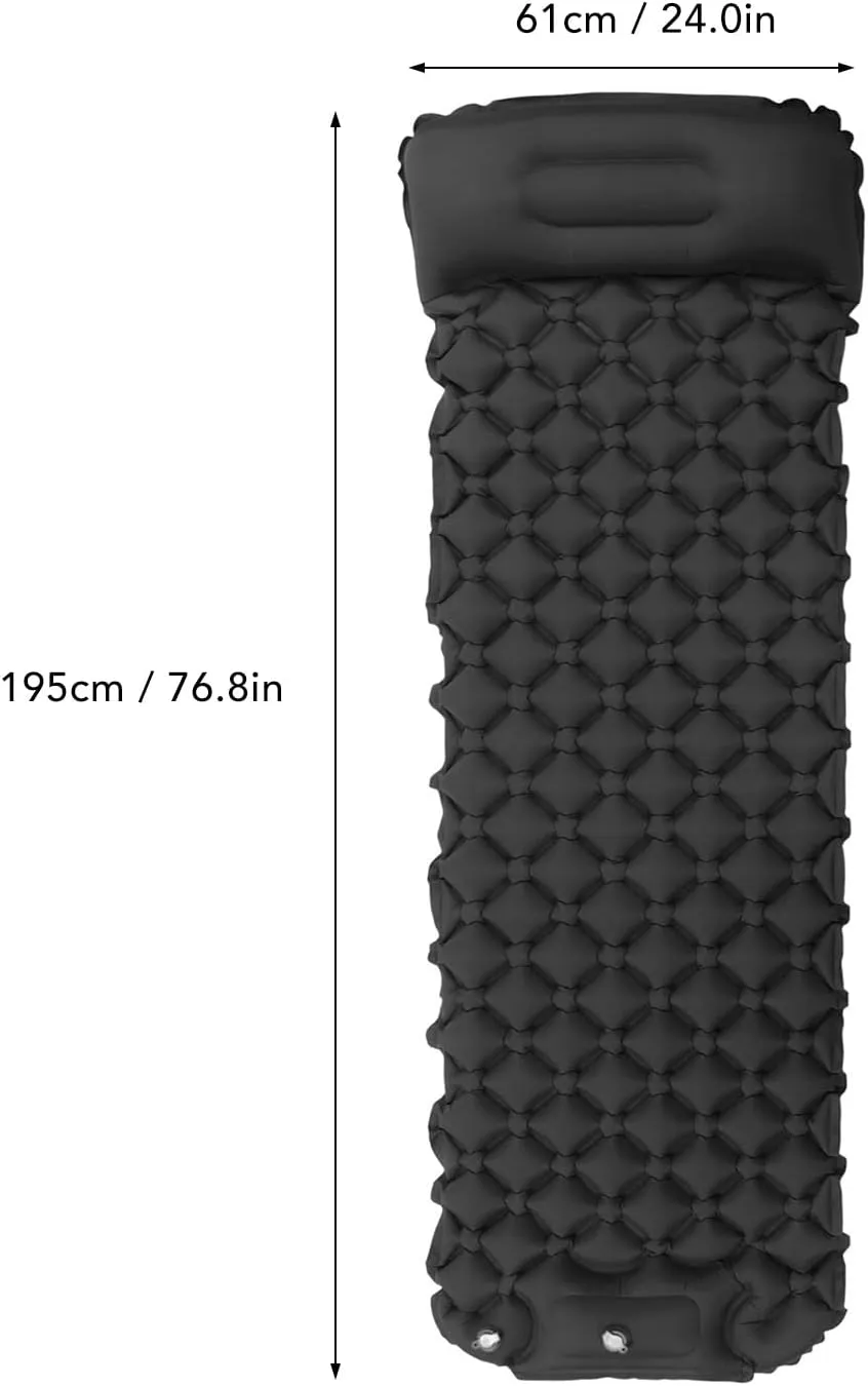 Inflatable Sleeping Mat, Camping Sleeping Pad, Sleeping Pad for Camping with Built in Pump, Backpacking Camping Air Mattress for Outdoor