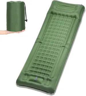 Inflatable Sleeping Pad Extra Thick 4 Inch Sleeping Pad Mat Air Mattress with Built-in Pump for Camping Backpacking Hiking Traveling Tent
