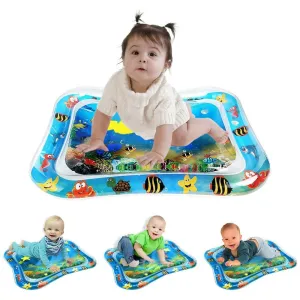 Inflatable Tummy Time Water Mat Leakproof Baby Playmat (Multicolor)
