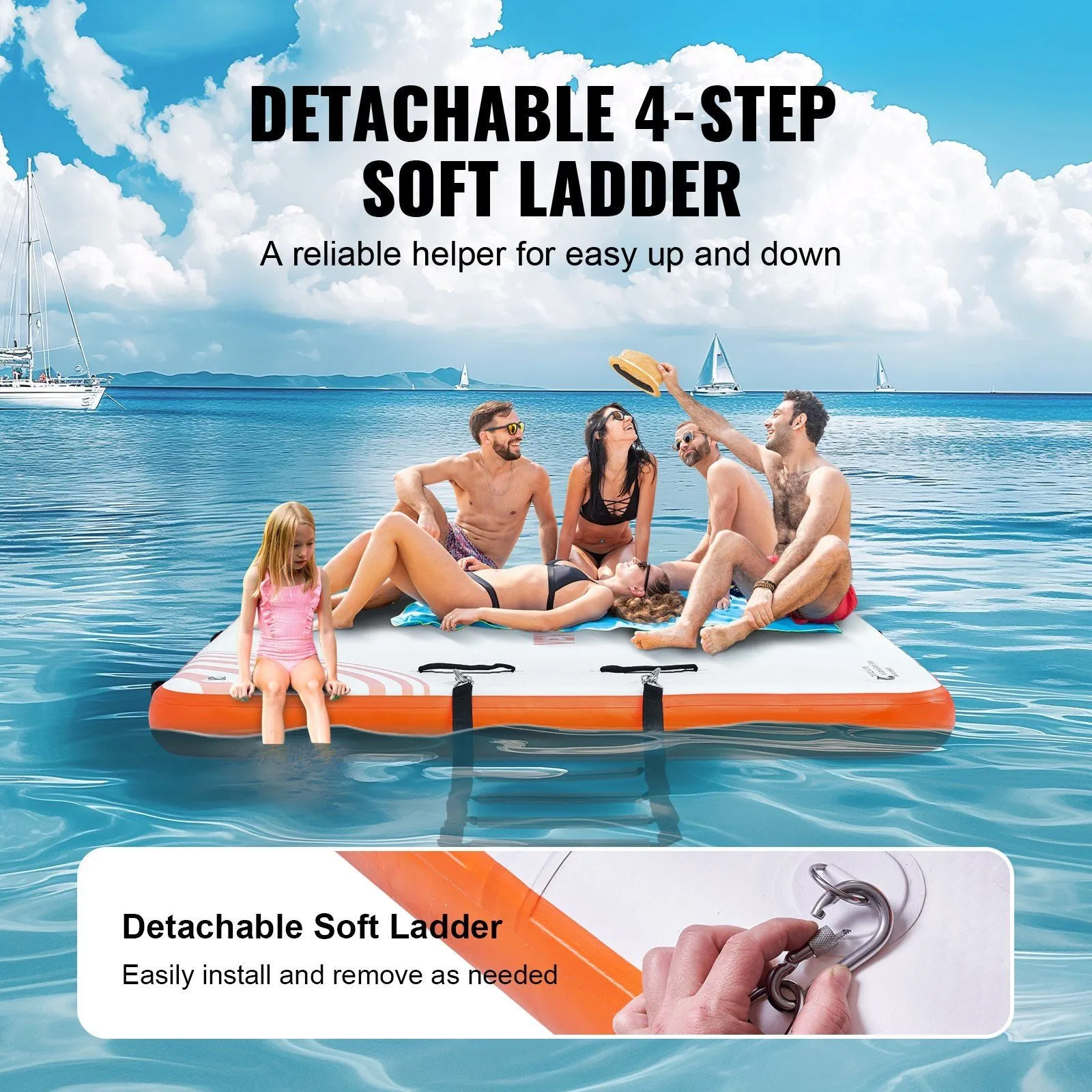 Inflatable Water Fun Platform 8x5ft