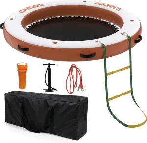 Inflatable Water Hammock Floating Dock Mesh, 10FT/8FT Sunchill Float Ring Heavy Duty River Floats Lake Raft for Tanning Pool Float Island Platform Pad Mat Party
