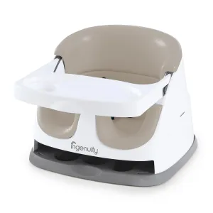 Ingenuity Baby Base 2-in-1 Booster Feeding and Floor Seat with Self-Storing Tray - Cashmere