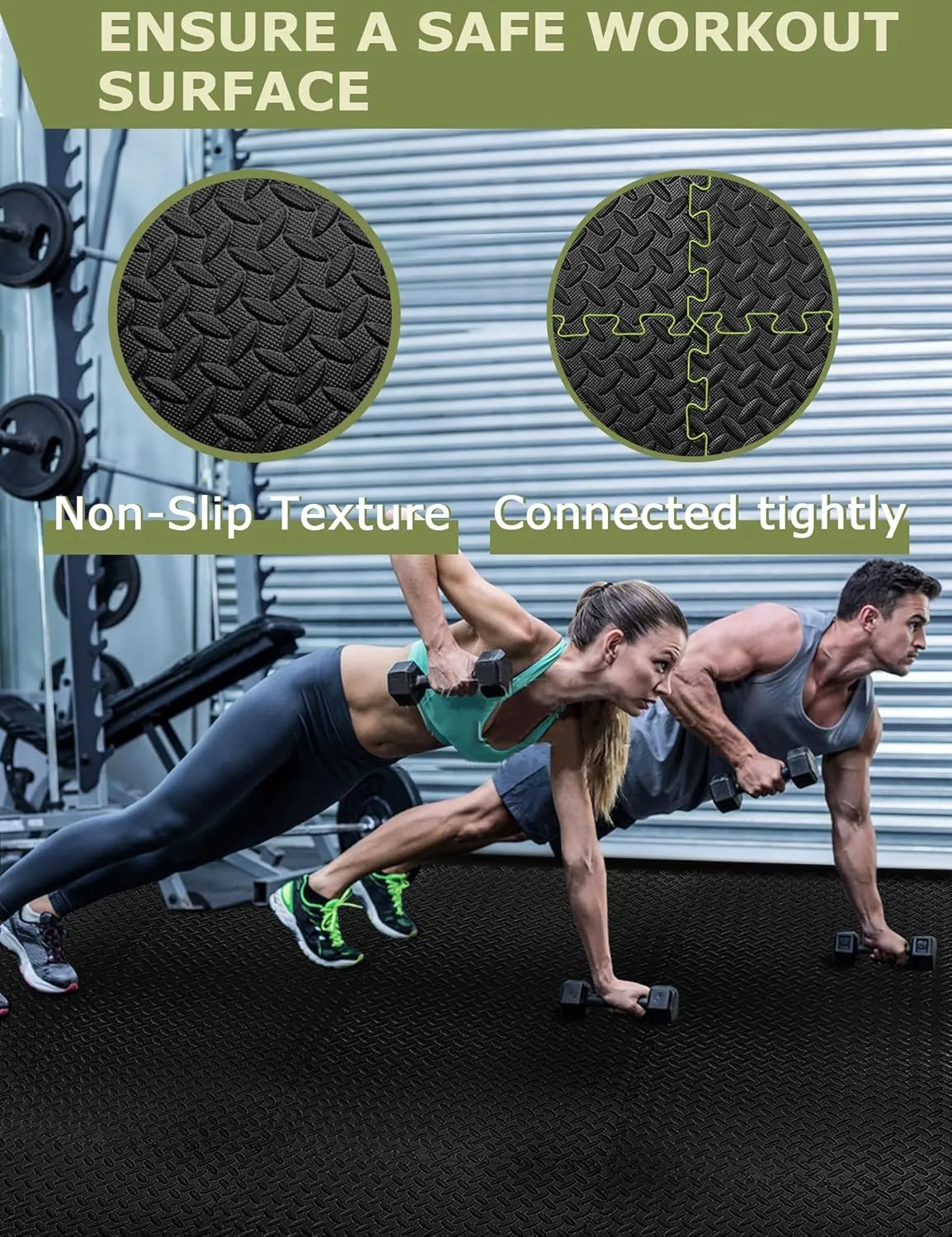 innhom 12/24/48 Tiles Gym Flooring Gym Mats Exercise Mat for Floor Workout Mat Foam Floor Tiles for Home Gym Equipment Garage